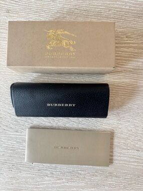 Burberry Black Hardshell sunglass case and box